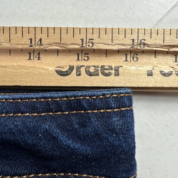 Zara Jean Women 31x27* Marine Straight High Rise Wide Leg Dark Blue Denim Tag 10 - Picture 16 of 16